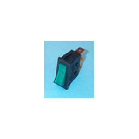 Interruptor unipolar piloto verde de lavadora Universal 11x30 mm