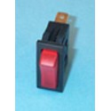 Interruptor unipolar luminoso rojo de lavadora Universal 11x30 mm 220V