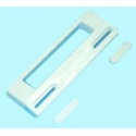 Kit tirador de puerta blanco 18,8x6,5 cm (Min: 9,5, Max 17 cm) de frigorífico Universal