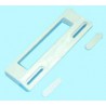 Kit tirador de puerta blanco 18,8x6,5 cm (Min: 9,5, Max 17 cm) de frigorífico Universal