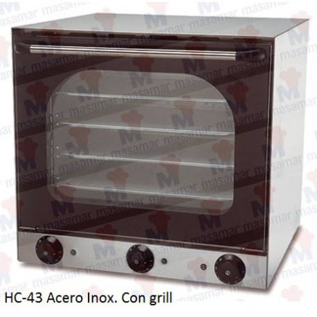 Horno eléctrico de convección Masamar HC-43 Esmaltado/Acero Inox/Acero Inox. Con grill