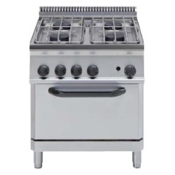 Cocina a gas + horno eléctrico GN2/1 (+ rejilla) Crystal Line Línea 700 Basic EF70SG7