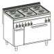 Cocina a gas + horno eléctrico GN2/1 (+ rejilla) Crystal Line Línea 700 Basic EF105G7