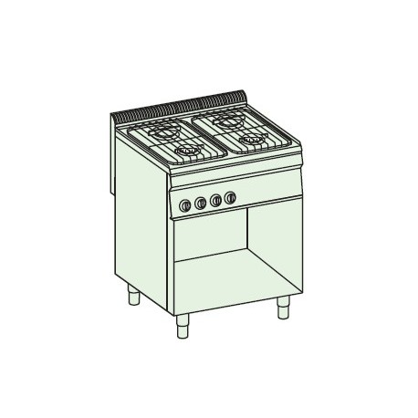 Cocina a gas + módulo bajo Crystal Line Línea 700 Basic EC70FG7