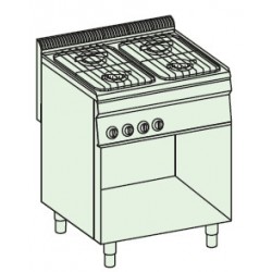 Cocina a gas + módulo bajo Crystal Line Línea 700 Basic EC70FSG7