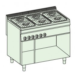 Cocina a gas + módulo bajo Crystal Line Línea 700 Basic EC105FG7