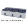 Cocina a gas Movilfrit  COCINA 3 FUEGOS SNACK