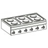 Cocina eléctrica Crystal Line Línea 600 PC105E60