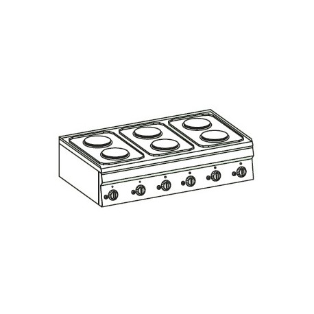 Cocina eléctrica Crystal Line Línea 600 PC105E62