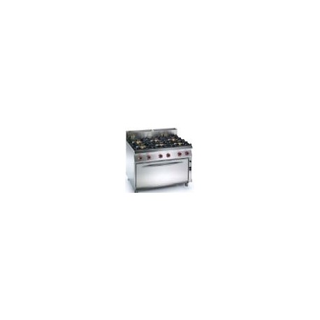Cocina Mural a gas Granita 8CBG16XL 6 fuegos + Horno grande)