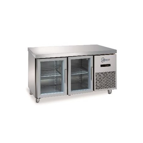 Mesa Refrigerada con Puerta de Cristal MCG 1500 C . Gama Style GN 1/1