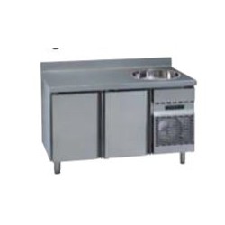 Mesas Refrigeradas con Fregadero MCG/MNG 1500 F. Gama Stile GN 1/1