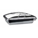 CHAFING de Tapa Autoportante con cristal. Zinco