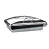 CHAFING de Tapa Autoportante con cristal. Zinco