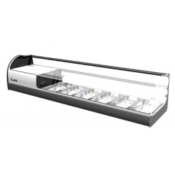 Vitrina Movilfrit ONIX 8 2 PISOS NEGRA/BLANCA/ROJA