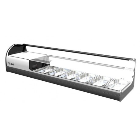 Vitrina Movilfrit ONIX 8 2 PISOS NEGRA/BLANCA/ROJA