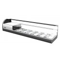 Vitrina Movilfrit ONIX 8 2 PISOS NEGRA/BLANCA/ROJA