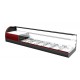 Vitrina Movilfrit ONIX 8 2 PISOS NEGRA/BLANCA/ROJA