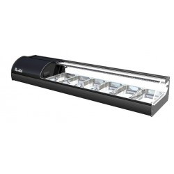 Vitrina Movilfrit ONIX 6 SHUSHI NEGRA/BLANCA/ROJA