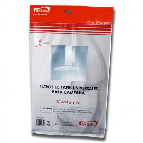FILTRO PAPEL UNIVERSAL CAMPANA COCINA 90 X 45 CM FER41CU0011