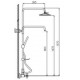 COLUMNA DE DUCHA EXTENSIBLE CLASSIC. NOVA
