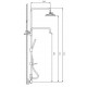 COLUMNA EXTENSIBLE DUCHA TERMOSTÁTICA  IRIS. NOVA