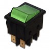 Interruptor bipolar piloto verde de lavadora Universal 25x32 mm