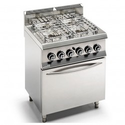 COCINA 4 FUEGOS GAS – CON HORNO. Serie 650 único Zinco.