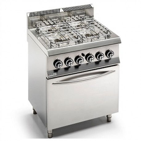 COCINA 4 FUEGOS GAS – CON HORNO. Serie 650 único Zinco.