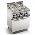 COCINA 4 FUEGOS GAS – CON HORNO. Serie 650 único Zinco.
