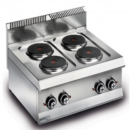COCINA 4 PLACAS TOP – ELÉCTRICO. Serie 650 Único. Zinco