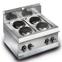COCINA 4 PLACAS TOP – ELÉCTRICO. Serie 650 Único. Zinco
