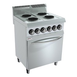 COCINA 4 FUEGOS CON HORNO – ELÉCTRICO. Serie 650 Único. Zinco