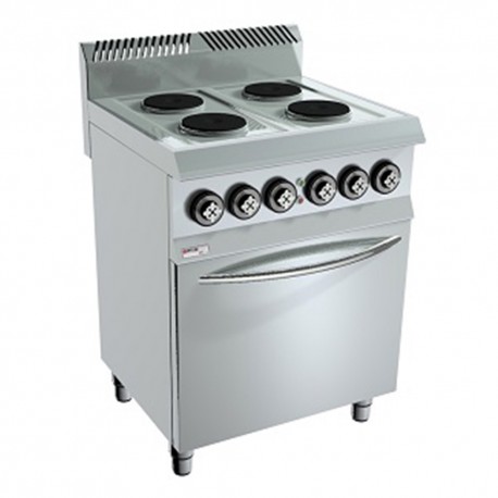 COCINA 4 FUEGOS CON HORNO – ELÉCTRICO. Serie 650 Único. Zinco