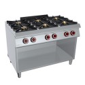 COCINA 6 FUEGOS BAJO LIBRE – GAS. Serie 700 único. Zinco