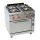 COCINA 4 FUEGOS CON HORNO GN – GAS. Serie 700 único. Zinco