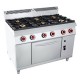 COCINA 6 FUEGOS CON HORNO GN 2/1- GAS. Serie 700 único. Zinco