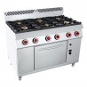 COCINA 6 FUEGOS CON HORNO GN 2/1- GAS. Serie 700 único. Zinco