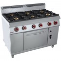 COCINA 6 FUEGOS CON HORNO – GAS. Serie 700 STILE Zinco