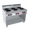 COCINA 6 PLACAS BAJO LIBRE – ELÉCTRICA. Serie 700 STILE Zinco