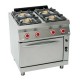 COCINA 4 FUEGOS CON HORNO GN 2/1 – GAS. Serie 900 ÚNICO POTENCIADAS Zinco