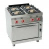 COCINA 4 FUEGOS CON HORNO GN 2/1 – GAS. Serie 900 ÚNICO POTENCIADAS Zinco