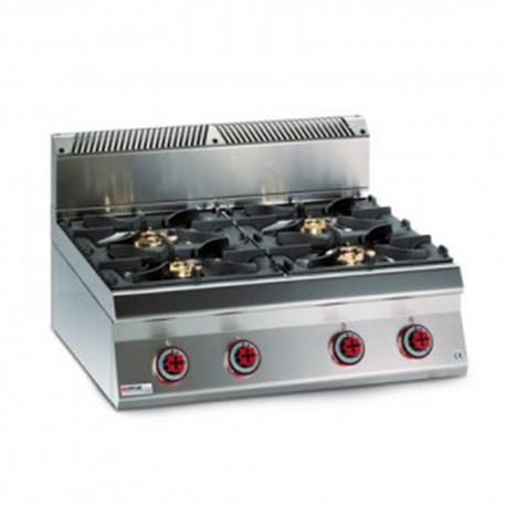 COCINA 4/6 FUEGOS TOP – GAS. Serie 980 STILE. Zinco