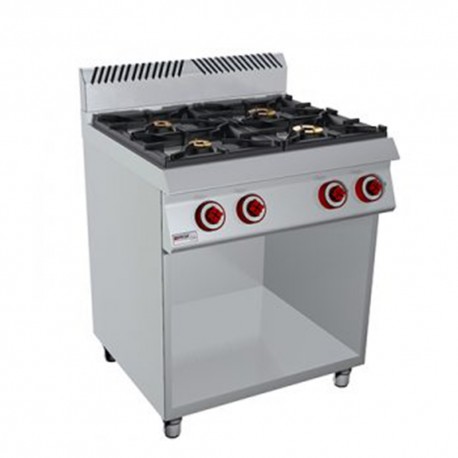 COCINA 4 FUEGOS BAJO LIBRE – GAS. Serie 980 STILE. Zinco