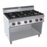 COCINA 6 FUEGOS BAJO LIBRE – GAS. Serie 980 STILE. Zinco