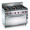 COCINA 6 FUEGOS CON HORNO MAXI – GAS. Serie 980 STILE. Zinco