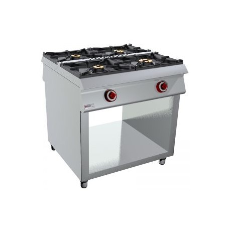 PASANTE 4 FUEGOS BAJO LIBRE – GAS. Serie 980 STILE. Zinco