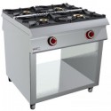 PASANTE 4 FUEGOS BAJO LIBRE – GAS. Serie 980 STILE. Zinco