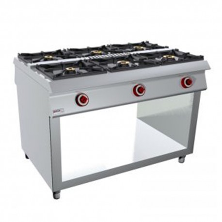 PASANTE 6 FUEGOS BAJO LIBRE – GAS. Serie 980 STILE. Zinco