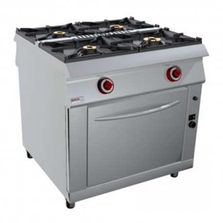 COCINA 4 FUEGOS CON HORNO – GAS. Serie 980 STILE. Zinco